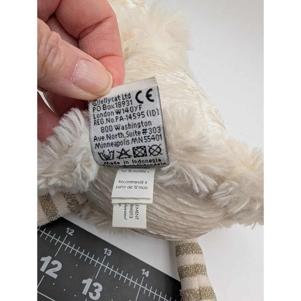 Jellycat Snowflake Elf Plush White Gold 14 Inch Stuffed Animal Toy